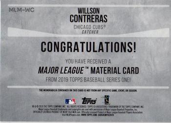 2019 Topps - Major League Material Relics 150th Anniversary #MLM-WC Willson Contreras Back