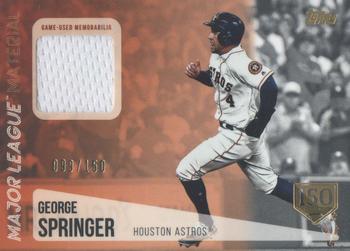 2019 Topps - Major League Material Relics 150th Anniversary #MLM-GS George Springer Front