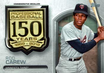 2019 Topps - 150th Anniversary Commemorative Medallions (Series One) #AMM-RCA Rod Carew Front