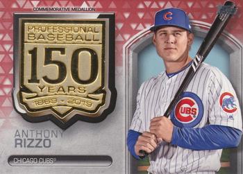 2019 Topps - 150th Anniversary Commemorative Medallions Red (Series One) #AMM-AR Anthony Rizzo Front
