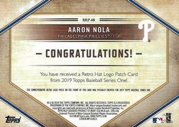 2019 Topps - Retro Hat Manufactured Logo Patches #RHLP-AN Aaron Nola Back