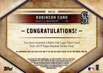 2019 Topps - Retro Hat Manufactured Logo Patches #RHLP-RC Robinson Cano Back