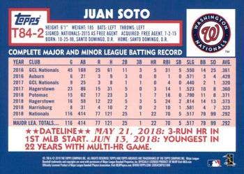 2019 Topps - 1984 Topps Baseball 35th Anniversary #T84-2 Juan Soto Back