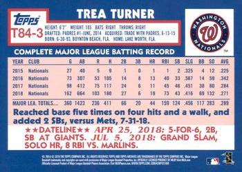 2019 Topps - 1984 Topps Baseball 35th Anniversary #T84-3 Trea Turner Back