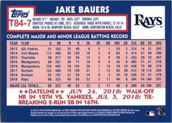2019 Topps - 1984 Topps Baseball 35th Anniversary #T84-7 Jake Bauers Back