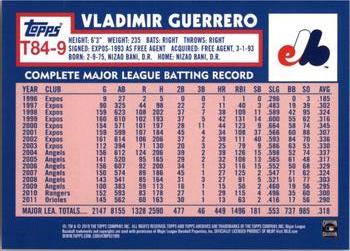 2019 Topps - 1984 Topps Baseball 35th Anniversary #T84-9 Vladimir Guerrero Back