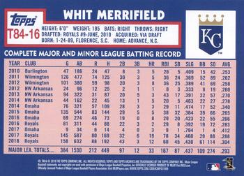 2019 Topps - 1984 Topps Baseball 35th Anniversary #T84-16 Whit Merrifield Back