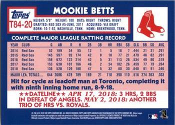 2019 Topps - 1984 Topps Baseball 35th Anniversary #T84-20 Mookie Betts Back