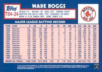 2019 Topps - 1984 Topps Baseball 35th Anniversary #T84-24 Wade Boggs Back
