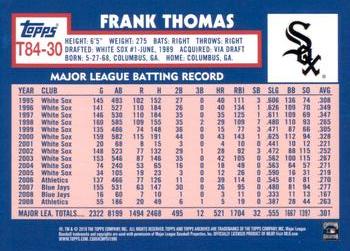 2019 Topps - 1984 Topps Baseball 35th Anniversary #T84-30 Frank Thomas Back