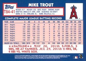 2019 Topps - 1984 Topps Baseball 35th Anniversary #T84-41 Mike Trout Back