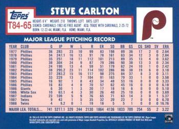 2019 Topps - 1984 Topps Baseball 35th Anniversary #T84-65 Steve Carlton Back