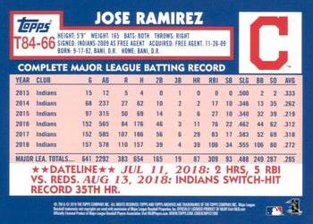 2019 Topps - 1984 Topps Baseball 35th Anniversary #T84-66 Jose Ramirez Back