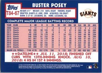 2019 Topps - 1984 Topps Baseball 35th Anniversary #T84-67 Buster Posey Back