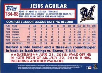 2019 Topps - 1984 Topps Baseball 35th Anniversary #T84-68 Jesus Aguilar Back