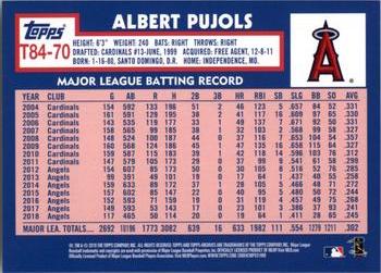 2019 Topps - 1984 Topps Baseball 35th Anniversary #T84-70 Albert Pujols Back