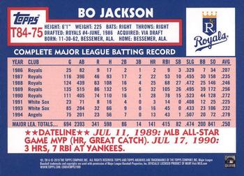 2019 Topps - 1984 Topps Baseball 35th Anniversary #T84-75 Bo Jackson Back