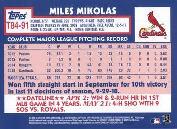 2019 Topps - 1984 Topps Baseball 35th Anniversary #T84-91 Miles Mikolas Back