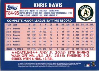 2019 Topps - 1984 Topps Baseball 35th Anniversary #T84-95 Khris Davis Back