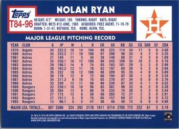2019 Topps - 1984 Topps Baseball 35th Anniversary #T84-96 Nolan Ryan Back