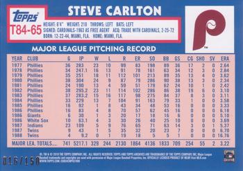 2019 Topps - 1984 Topps Baseball 35th Anniversary 150th Anniversary #T84-65 Steve Carlton Back