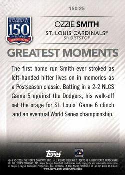 2019 Topps - 150 Years of Professional Baseball #150-25 Ozzie Smith Back