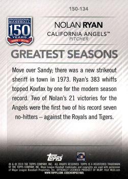 2019 Topps - 150 Years of Professional Baseball #150-134 Nolan Ryan Back