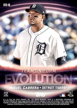 2019 Topps - Evolution Of #EO-8 Ty Cobb / Miguel Cabrera Back