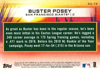 2019 Topps - Cactus League Legends #CLL-13 Buster Posey Back