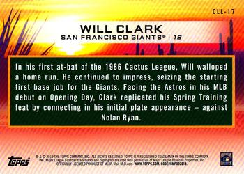 2019 Topps - Cactus League Legends #CLL-17 Will Clark Back