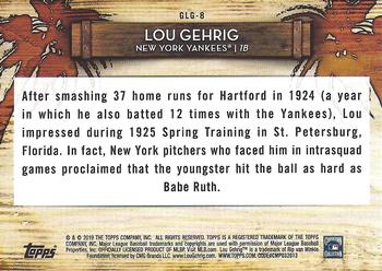 2019 Topps - Grapefruit League Greats #GLG-8 Lou Gehrig Back