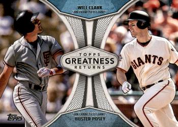 2019 Topps - Greatness Returns #GR-16 Will Clark / Buster Posey Front