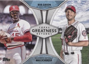 2019 Topps - Greatness Returns #GR-18 Bob Gibson / Max Scherzer Front