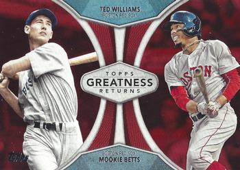 2019 Topps - Greatness Returns Red #GR-7 Ted Williams / Mookie Betts Front