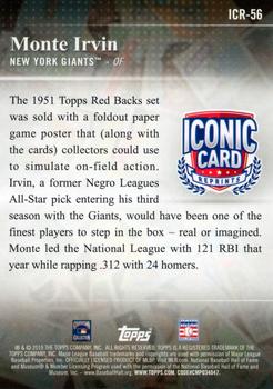 2019 Topps - Iconic Card Reprints #ICR-56 Monte Irvin Back