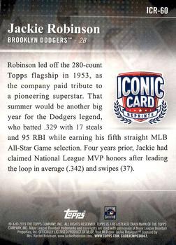 2019 Topps - Iconic Card Reprints #ICR-60 Jackie Robinson Back