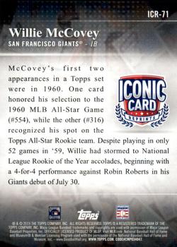 2019 Topps - Iconic Card Reprints #ICR-71 Willie McCovey Back