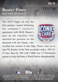 2019 Topps - Iconic Card Reprints 150th Anniversary #ICR-26 Buster Posey Back