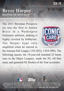 2019 Topps - Iconic Card Reprints 150th Anniversary #ICR-28 Bryce Harper Back