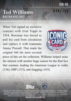 2019 Topps - Iconic Card Reprints 150th Anniversary #ICR-50 Ted Williams Back