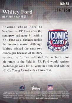 2019 Topps - Iconic Card Reprints 150th Anniversary #ICR-54 Whitey Ford Back