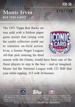 2019 Topps - Iconic Card Reprints 150th Anniversary #ICR-56 Monte Irvin Back