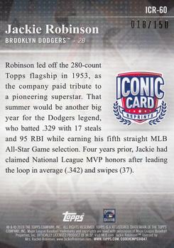 2019 Topps - Iconic Card Reprints 150th Anniversary #ICR-60 Jackie Robinson Back