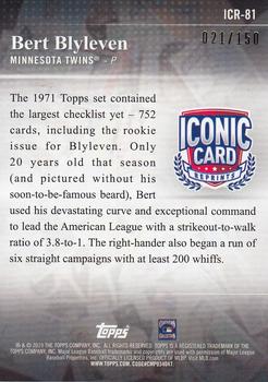 2019 Topps - Iconic Card Reprints 150th Anniversary #ICR-81 Bert Blyleven Back
