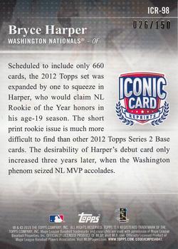 2019 Topps - Iconic Card Reprints 150th Anniversary #ICR-98 Bryce Harper Back