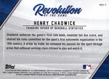 2019 Topps - Revolution of the Game #REV-7 Henry Chadwick Back