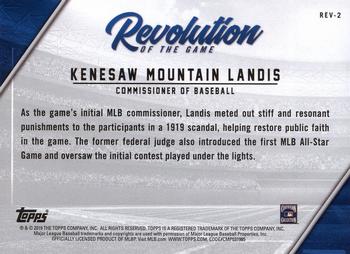 2019 Topps - Revolution of the Game #REV-2 Kenesaw Mountain Landis Back