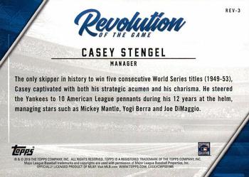 2019 Topps - Revolution of the Game #REV-3 Casey Stengel Back