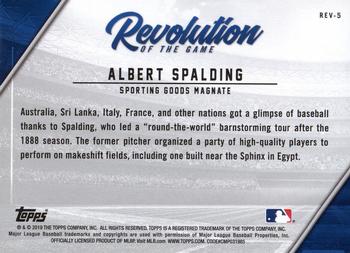 2019 Topps - Revolution of the Game #REV-5 Albert Spalding Back