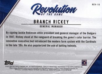 2019 Topps - Revolution of the Game #REV-10 Branch Rickey Back